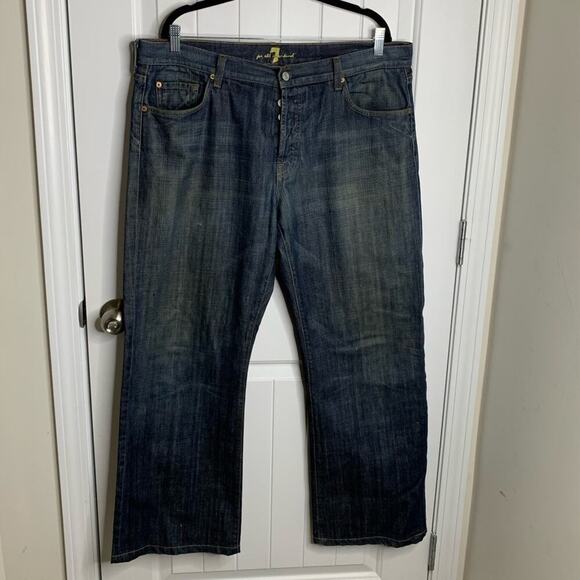 7‎ for all mankind straight leg jeans size 38 x 32 men’s - Picture 1 of 10